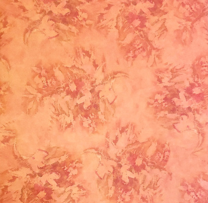 Karen Foster - single sided paper 12 x 12 - peach flowers