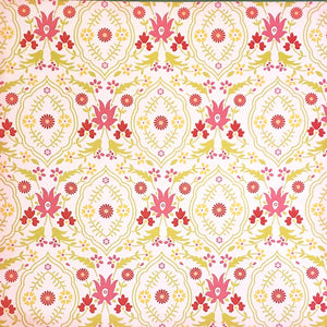 Karen Foster - single sided paper 12 x 12 - wallpaper flowers
