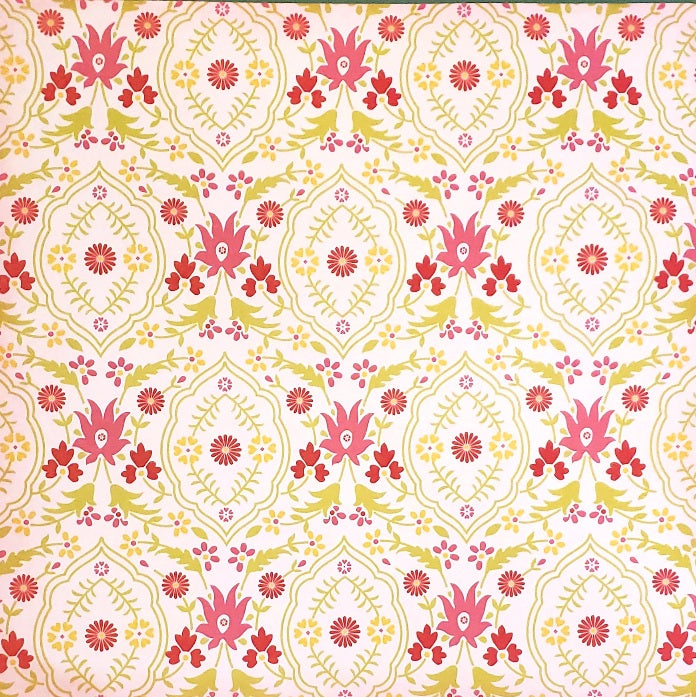 Karen Foster - single sided paper 12 x 12 - wallpaper flowers