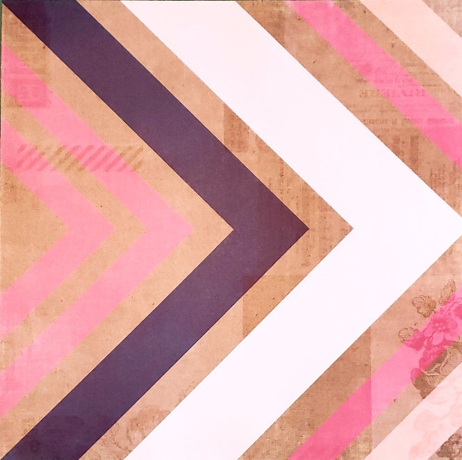 Karen Foster - single sided paper 12 x 12 - flower arrows