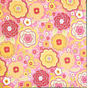 Karen Foster - single sided paper 12 x 12 - retro flowers