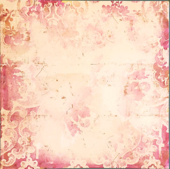 Karen Foster - single sided paper 12 x 12 - vintage flowers