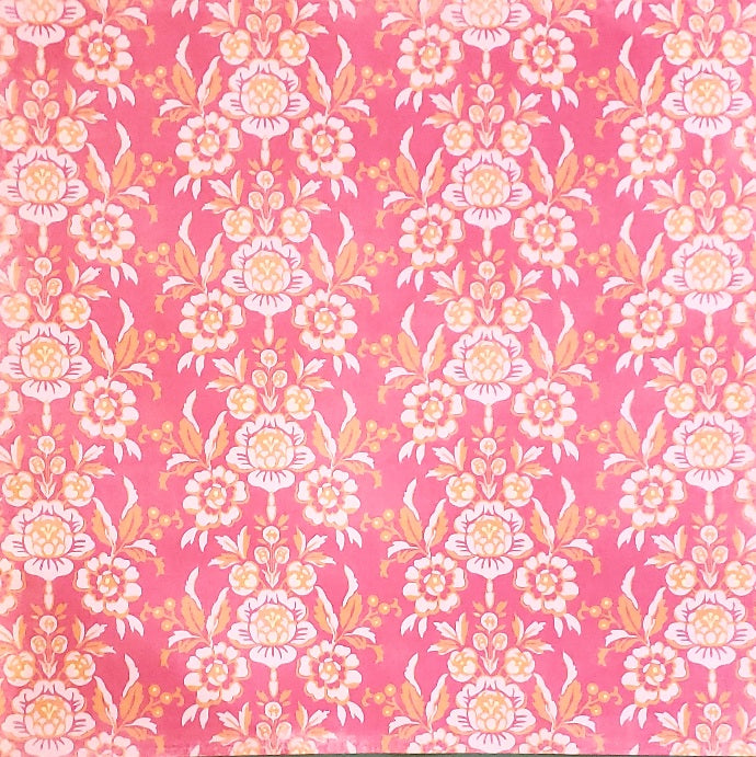Karen Foster -  single Sided paper 12 x 12 - wallpaper flowers