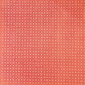 Karen Foster -  single Sided paper 12 x 12 - red flower wallpaper
