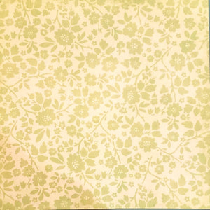 Karen Foster -  single Sided paper 12 x 12 - green flowers