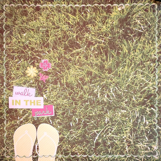 Karen Foster -  single Sided paper 12 x 12 -  walk in the park