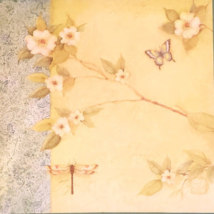 Karen Foster -  single Sided paper 12 x 12 -  flower branch