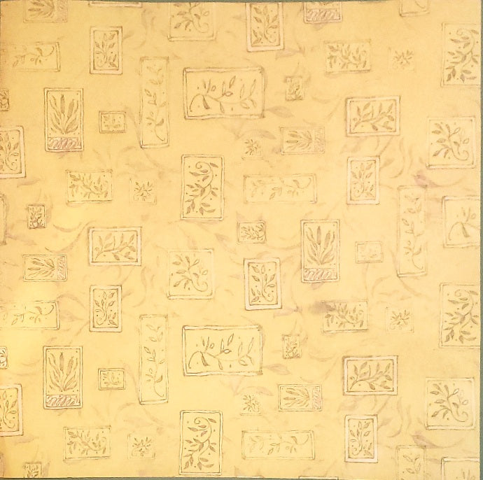 Karen Foster - single sided paper 12 x 12 - green leaves and flowers