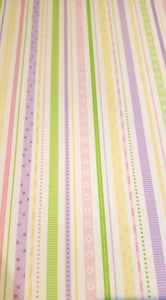 Doodlebug designs - single sided paper 12 x 12 - baby girl ribbon stripe