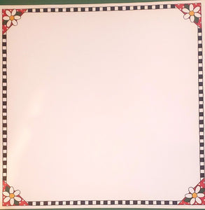 Me and my big ideas MAMBI -  single Sided paper 12 x 12 - small daisy with checked frame