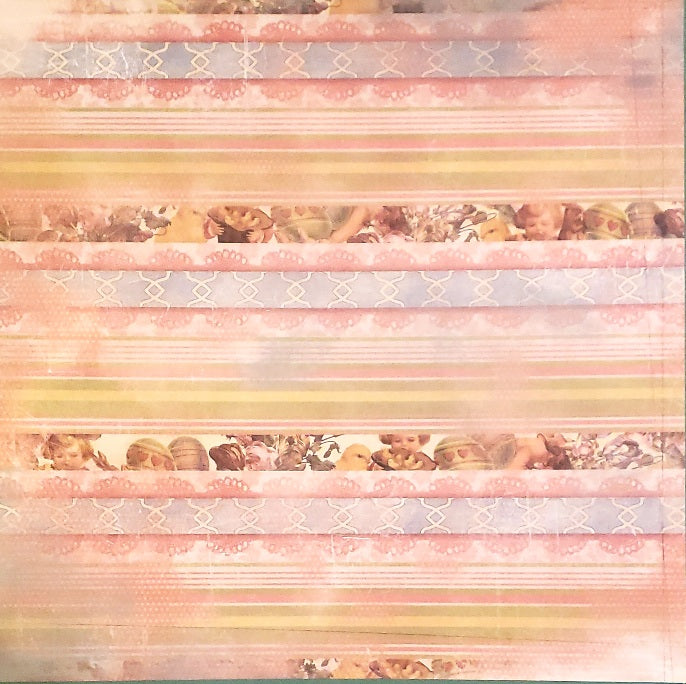Karen foster - single sided paper 12 x 12 - Easter stripes