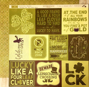 Authentique - double sided cardstock 12 x 12 - I bear a charmed life six