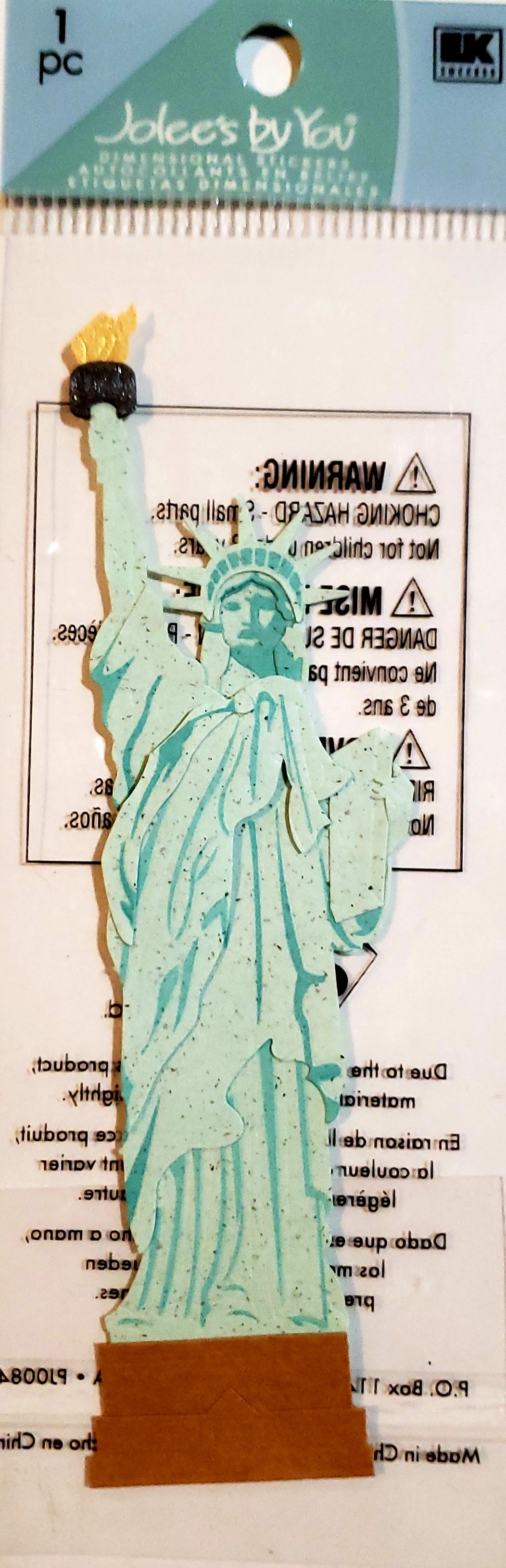 Jolee's Boutique Dimensional Sticker  - small tall pack - statue of liberty New York