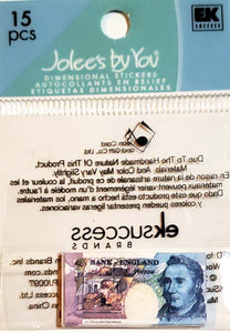 Jlolee's Boutique Dimensional Sticker  - x small pack - English pounds bills money