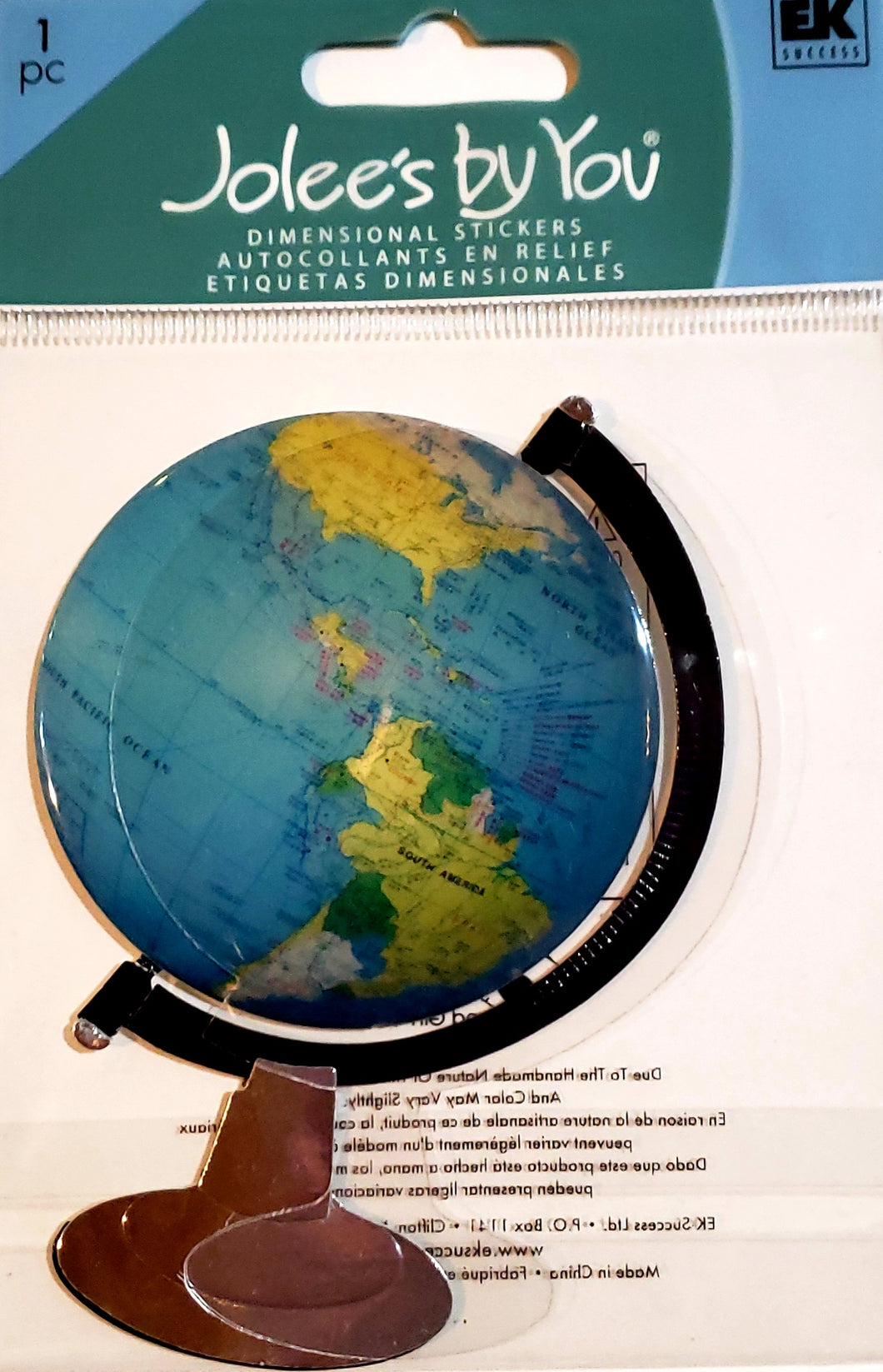 Jolee's Boutique Dimensional Sticker  - small pack - globe world