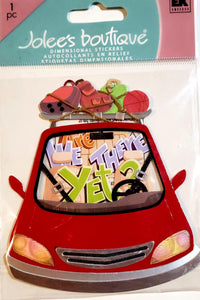 Jolee's Boutique Dimensional Sticker  - small pack - are we there yet? Car