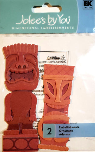 Jolee's Boutique Dimensional Sticker  - small pack - tiki statues