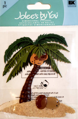 Jolee's Boutique Dimensional Sticker  - small pack - coconut palm tree