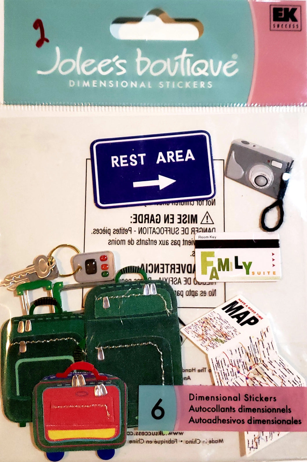Jolee's Boutique Dimensional Sticker  - small pack - family trip
