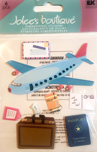 Jolee's Boutique Dimensional Sticker  - small pack - airplane travel