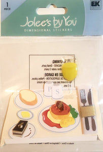 Jolee's Boutique Dimensional Sticker  - small pack - airplane flight meal