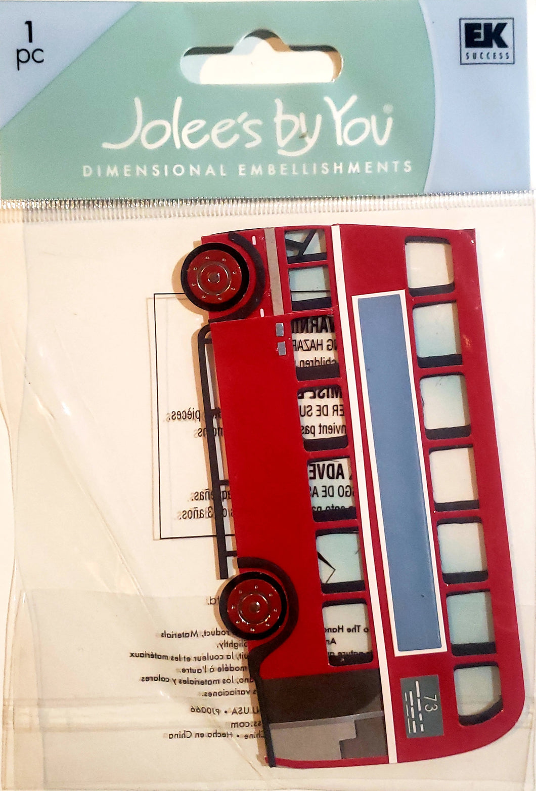 Jolee's Boutique Dimensional Sticker  - small pack - double decker bus