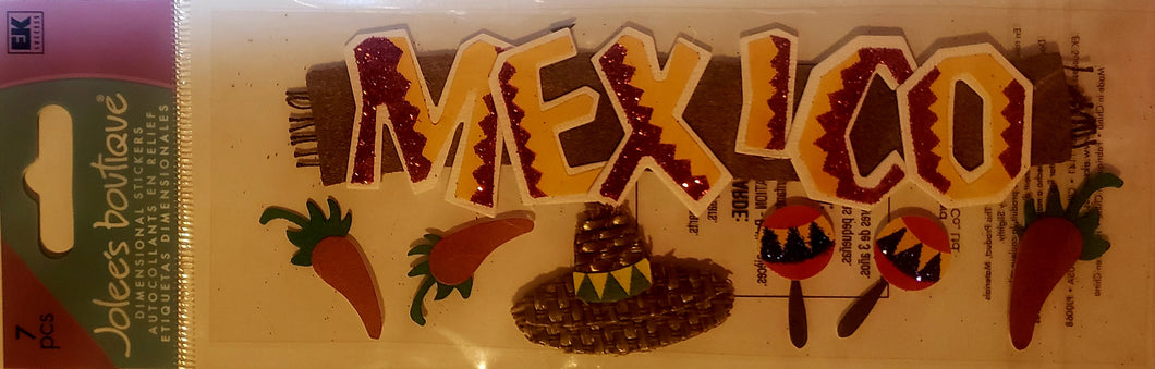 Jolee's Boutique Dimensional Sticker  - title long skinny pack - Mexico
