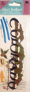 Jolee's Boutique Dimensional Sticker  - title long skinny pack - Colorado