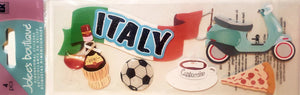 Jolee's Boutique Dimensional Sticker  - title long skinny pack - Italy sm word