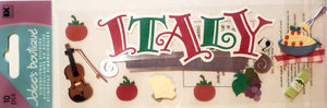 Jolee's Boutique Dimensional Sticker  - title long skinny pack - Italy