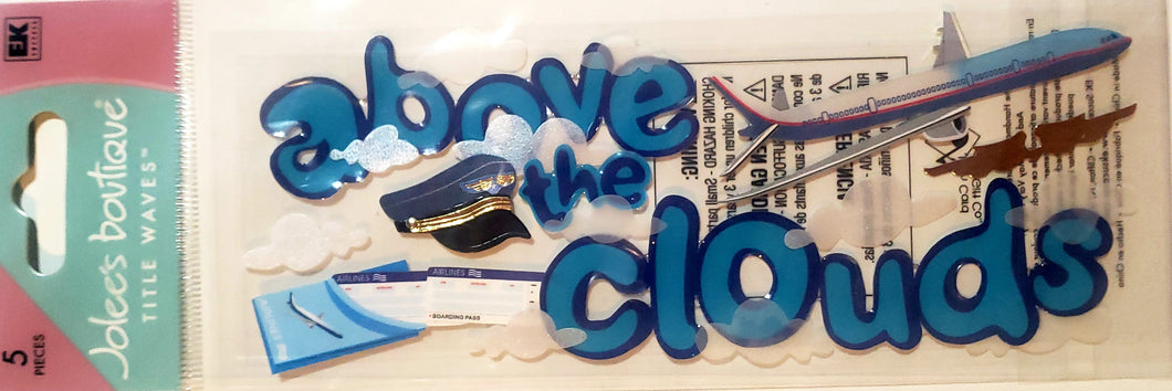 Jolee's Boutique Dimensional Sticker  - title long skinny pack - above the clouds