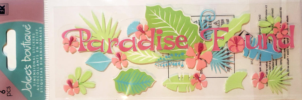 Jolee's Boutique Dimensional Sticker  - title long skinny pack - Paradise Found