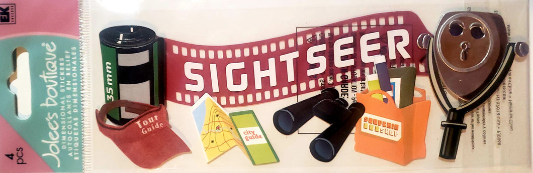 Jolee's Boutique Dimensional Sticker  - title long skinny pack - sight seeing