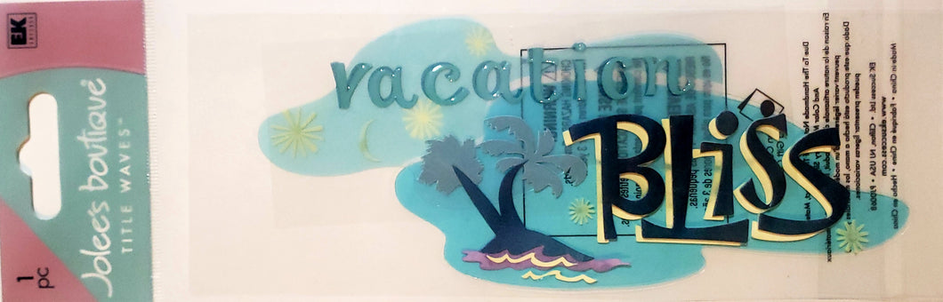 Jolee's Boutique Dimensional Sticker  - title long skinny pack - Vacation Bliss