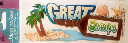 Jolee's Boutique Dimensional Sticker  - title long skinny pack - great escape