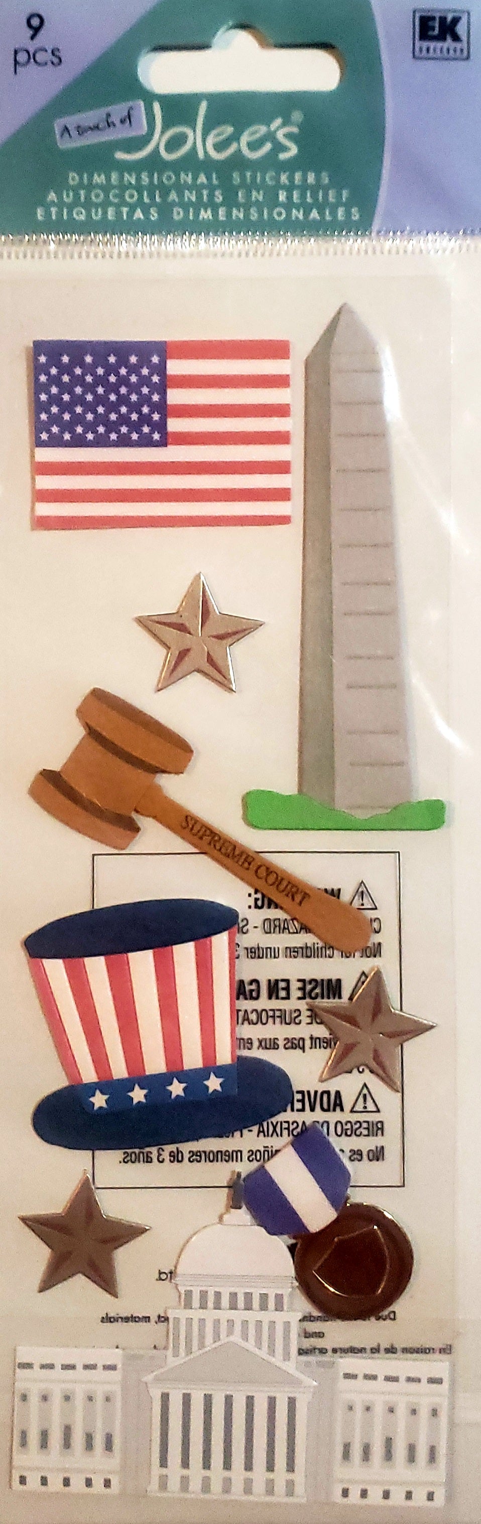 Jolee's Boutique a touch of Dimensional Sticker  - long skinny pack - Washington DC