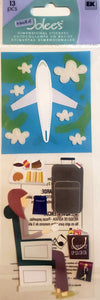Jolee's Boutique a touch of Dimensional Sticker  - long skinny pack - plane trip