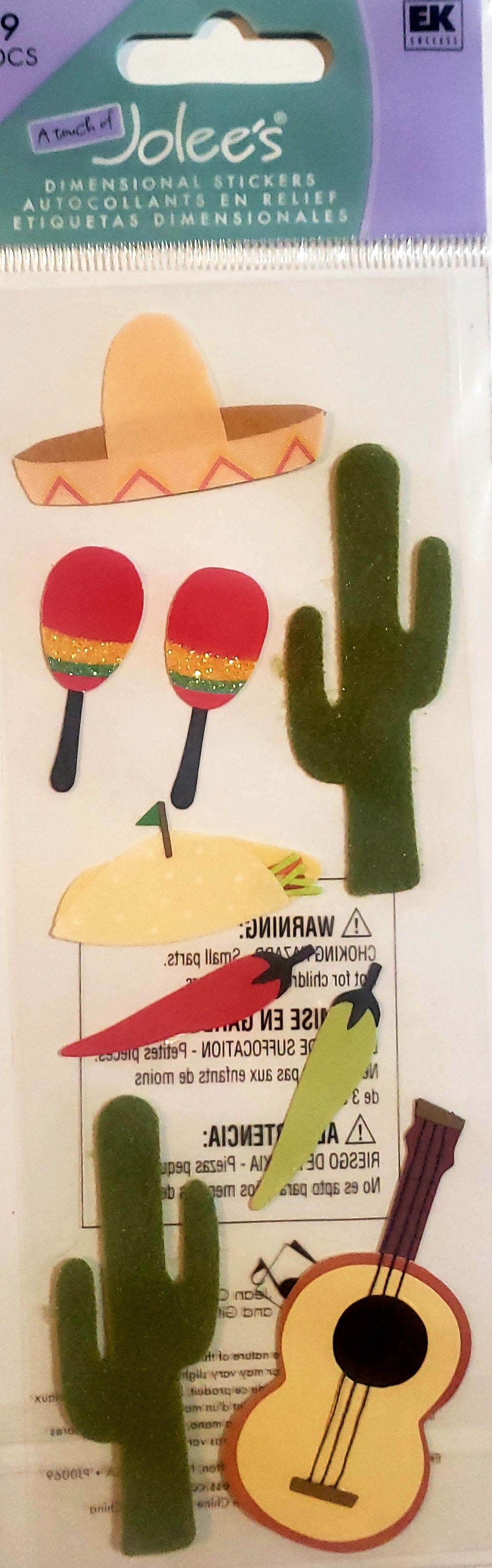 Jolee's Boutique a touch of Dimensional Sticker  - long skinny pack - Mexico