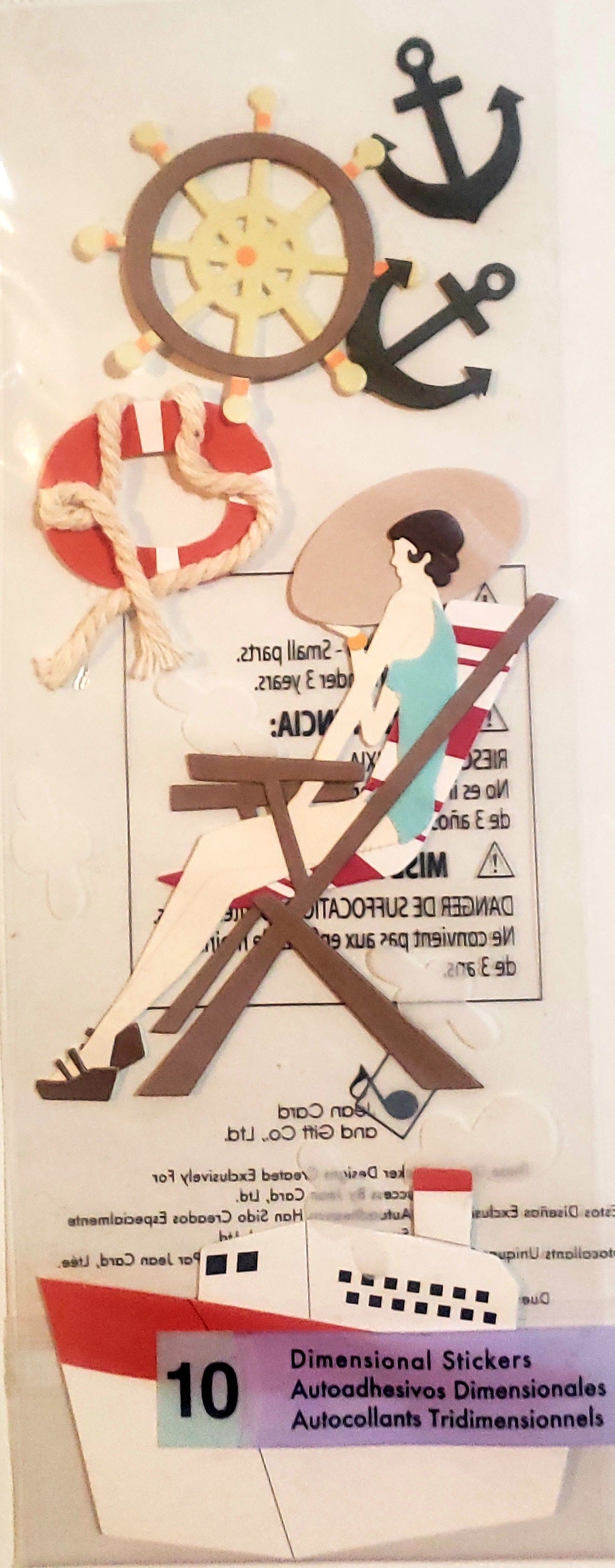 Jolee's Boutique a touch of Dimensional Sticker  - long skinny pack - cruise
