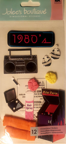 Jolee's Boutique a touch of Dimensional Sticker  - large pack - the 80's 1980