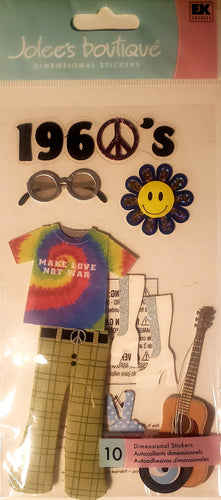 Jolee's Boutique a touch of Dimensional Sticker  - large pack - the 60's 1960