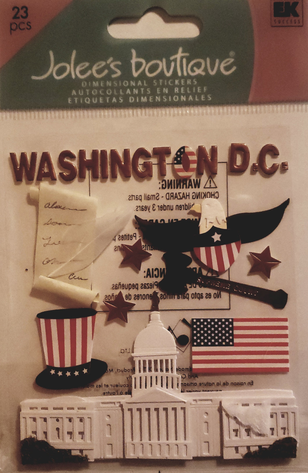 Jolee's Boutique Dimensional Sticker  - small pack states - Washington DC