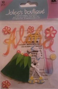 Jolee's Boutique Dimensional Sticker  - small pack states - Aloha Hawaii