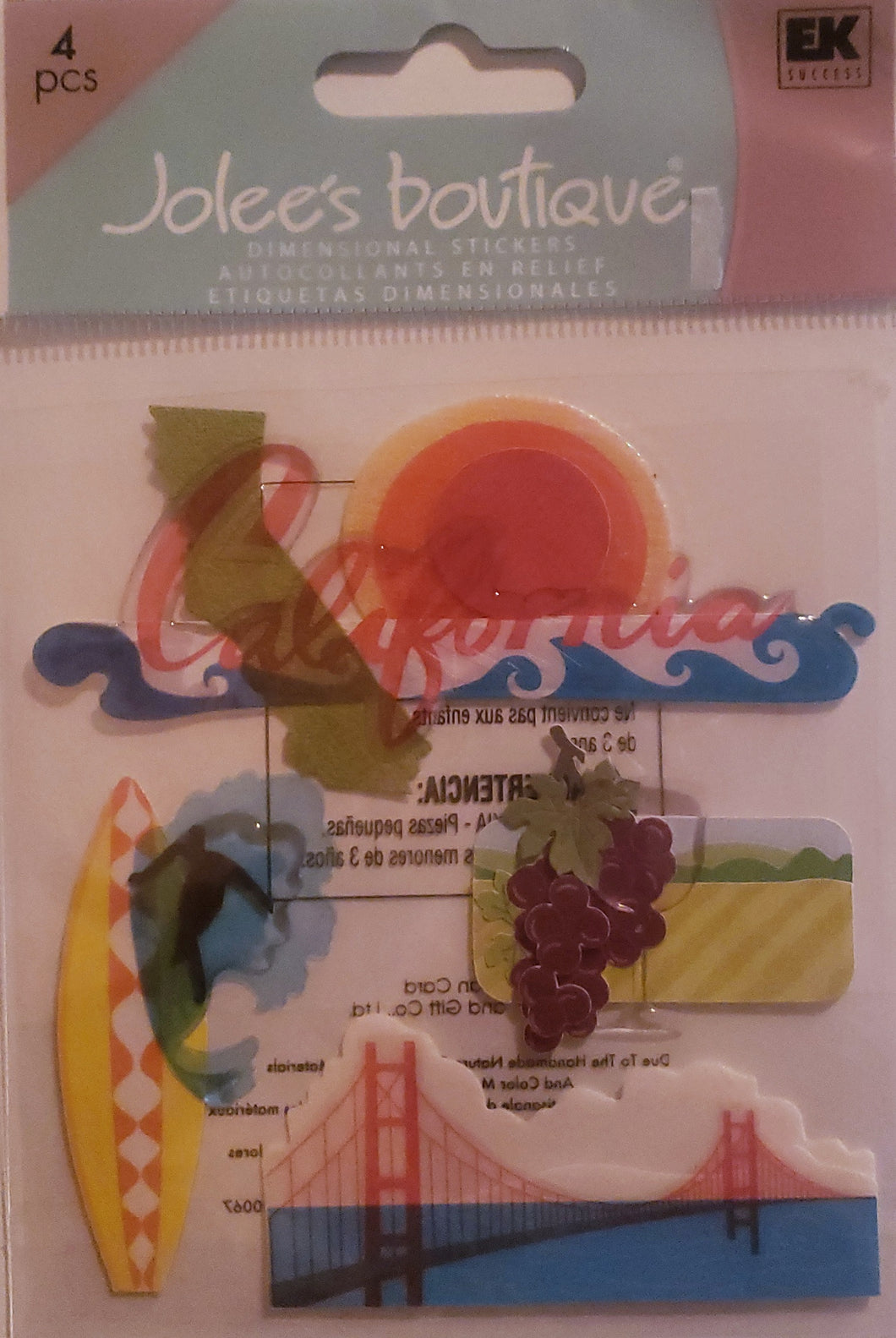 Jolee's Boutique Dimensional Sticker  - small pack states - California