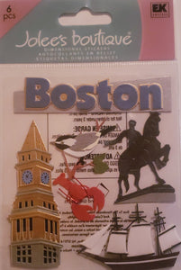 Jolee's Boutique Dimensional Sticker  - small pack states - Boston Massachusetts
