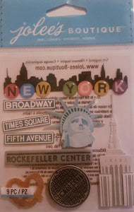Jolee's Boutique Dimensional Sticker  - small pack states - New York City NY