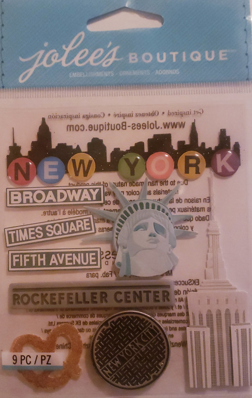 Jolee's Boutique Dimensional Sticker  - small pack states - New York City NY