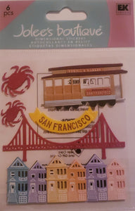 Jolee's Boutique Dimensional Sticker  - small pack states - San Francisco California