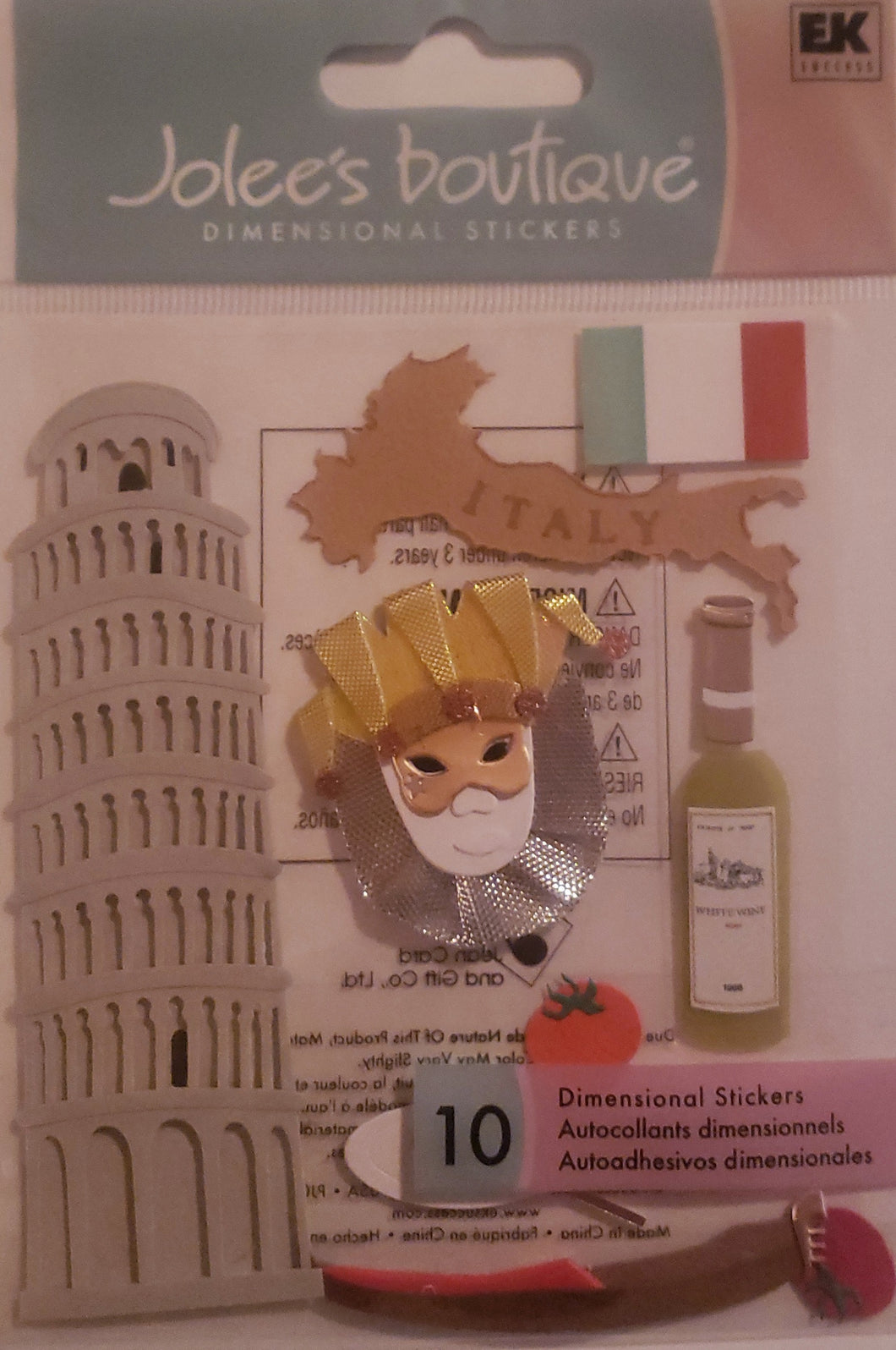 Jolee's Boutique Dimensional Sticker  - small pack country - Italy