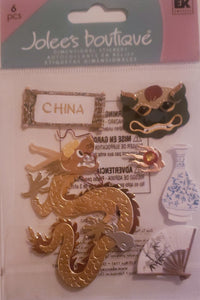 Jolee's Boutique Dimensional Sticker  - small pack country - China